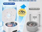 Myjka ultradźwiękowa 340 ml z lampą UV – urządzenie czyszczące – zdjęcie 2