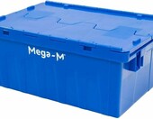 Mega-M Pojemnik transportowy magazynowy 60x40x25 cm, niebieski – zdjęcie 3