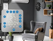 Eberg Q4 Kurtyna powietrzna 2 kW WiFi – nagrzewnica ścienna, biała – zdjęcie 2
