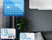 Eberg Q4 Kurtyna powietrzna 2 kW WiFi – nagrzewnica ścienna, biała – zdjęcie 4