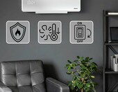 Eberg Q4 Kurtyna powietrzna 2 kW WiFi – nagrzewnica ścienna, biała – zdjęcie 5