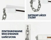 ABUS Łańcuch do drzwi SK66 - zabezpieczenie antywłamaniowe, biały – zdjęcie 3