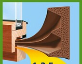 tesa INSULATION S Uszczelka gumowa do okien i drzwi 10 m, brązowa – zdjęcie 2