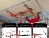 WilTec Podnośnik do płyt gipsowych XXL - udźwig 68 kg, 140-350 cm – zdjęcie 4
