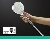 Hansgrohe Crometta zestaw prysznicowy z termostatem, biały/chrom – zdjęcie 3