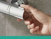 Hansgrohe Crometta zestaw prysznicowy z termostatem, biały/chrom – zdjęcie 5