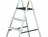 Drabest Pro drabina aluminiowa 5-stopniowa z platformą, 150 kg – zdjęcie 1