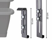 Plastia FixPot Uchwyt na skrzynkę na kwiaty do okna 2 szt., antracytowy – zdjęcie 3