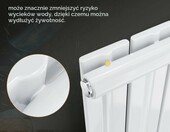 ELEGANT Grzejnik dekoracyjny panelowy 630x616 mm, biały – zdjęcie 3