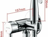 GRIFEMA G154-1 Bateria bidetowa z prysznicem ręcznym - chrom – zdjęcie 2