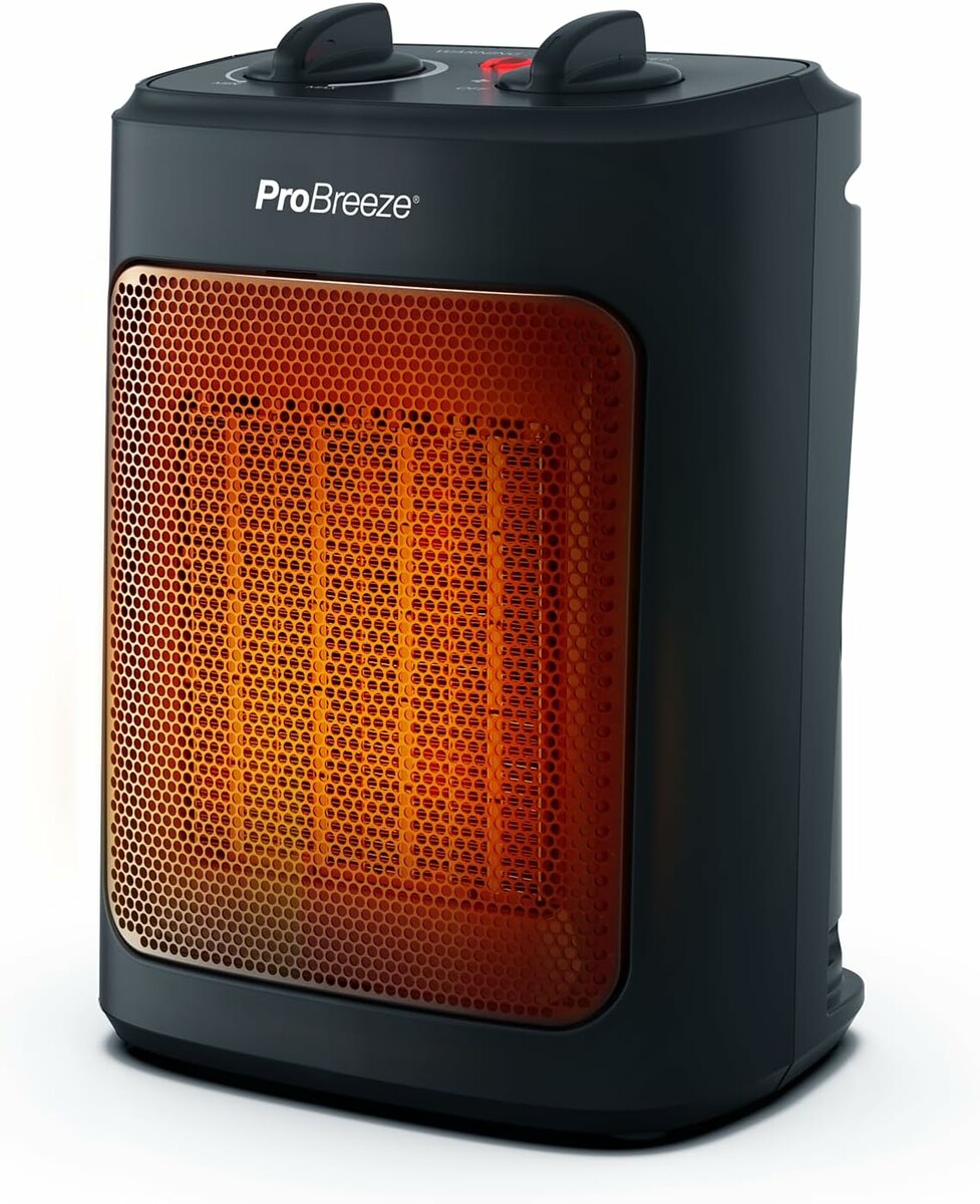 Pro Breeze Grzejnik łazienkowy ceramiczny 2000 W z termostatem, czarny