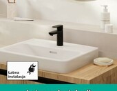 Hansgrohe Bateria umywalkowa podtynkowa - czarny mat, montaż ścienny – zdjęcie 5