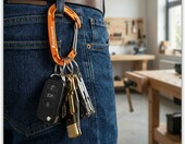 FresKaro Karabińczyki aluminiowe 5 szt. - zaczepy sprężynowe, pomarańczowe – zdjęcie 5