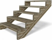 Gartenwelt Riegelsberger schody tarasowe 5 stopni, drewno sosnowe – zdjęcie 1