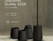 Black Sweden Home zestaw łazienkowy czarny mat, 4 elementy – zdjęcie 2