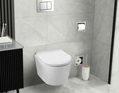 Balneo LUXA – miska WC wisząca bez kołnierza z deską wolnoopadającą – zdjęcie 5