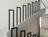 T-ZBDZ poręcz schodowa U-kształtna metalowa, czarna 90 cm – zdjęcie 4