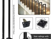 T-ZBDZ poręcz schodowa U-kształtna metalowa, czarna 90 cm – zdjęcie 5