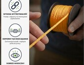 ToolSpace sznur murarski 100 m, zestaw 6 szt, czerwony/żółty – zdjęcie 5