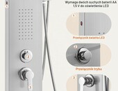 VEVOR panel prysznicowy LED 5w1 – deszczownica, masaż, wylewka wanny – zdjęcie 5