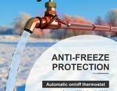 CPROSP Przewód grzejny 1 m z termostatem – kabel przeciw zamarzaniu rur – zdjęcie 4