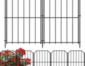 Yeabett Ogrodzenie dekoracyjne metalowe 31x41 cm, zestaw 25 szt. – zdjęcie 1