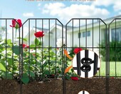 Yeabett Ogrodzenie dekoracyjne metalowe 31x41 cm, zestaw 25 szt. – zdjęcie 3