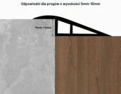 Hengrongshen Listwa progowa samoprzylepna PVC 1 m, biała – zdjęcie 4