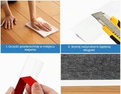 Hengrongshen Listwa progowa samoprzylepna PVC 1 m, biała – zdjęcie 5
