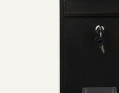 AmazonBasics Skrzynka na listy zamykana, stal ocynkowana, czarna – zdjęcie 2