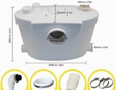 CISSIYOG rozdrabniacz WC 400W – pompa sanitarna do ścieków – zdjęcie 2
