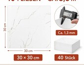 CYEER Panele winylowe samoprzylepne 3,6 m2, biały marmur 30x30 cm – zdjęcie 2