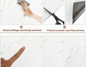 CYEER Panele winylowe samoprzylepne 3,6 m2, biały marmur 30x30 cm – zdjęcie 4