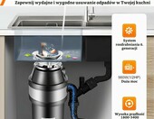 Eieblek Młynek do odpadów kuchennych 560 W – rozdrabniacz pod zlew – zdjęcie 2