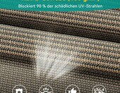 LIFERUN Markiza pionowa balkonowa HDPE 120x310 cm, brązowa – zdjęcie 2