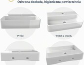 Hogart umywalka ceramiczna 45 cm, biała, wisząca lub nablatowa – zdjęcie 4