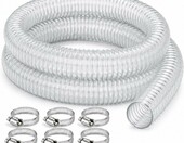 Bnnrjia Wąż ssący przezroczysty 3 m x 50 mm ze stalową spiralą – zdjęcie 1