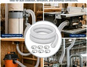 Bnnrjia Wąż ssący przezroczysty 3 m x 50 mm ze stalową spiralą – zdjęcie 5