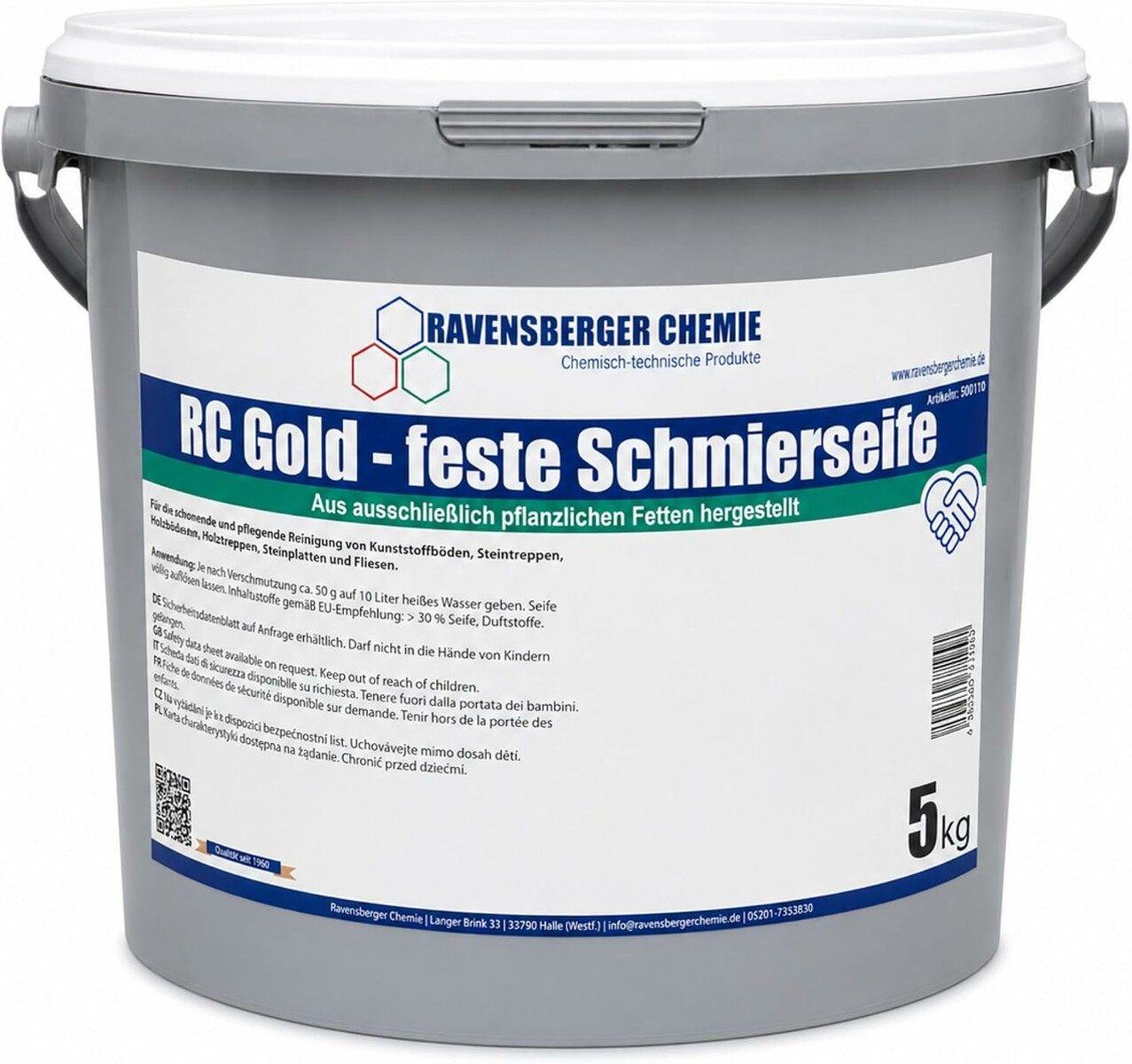 Ravensberger RC Gold Stałe mydło smarowe do podłóg 5 kg, koncentrat 40%