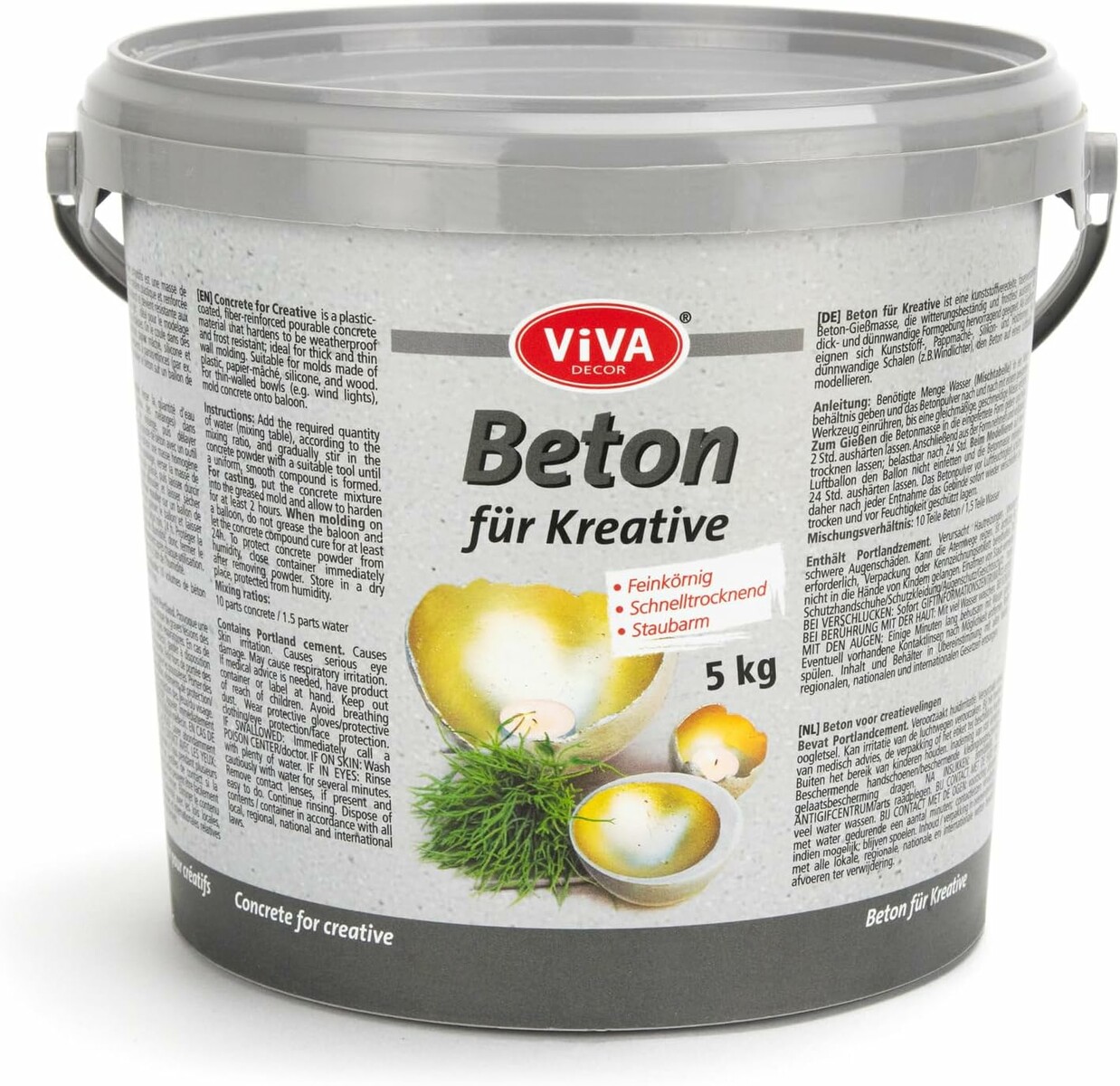 Viva Decor Beton kreatywny szary 5 kg do odlewów dekoracyjnych