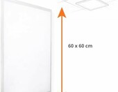Panel LED 60x60 cm 48W do sufitu podwieszanego, zestaw 4 szt. – zdjęcie 4