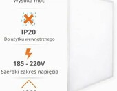 Panel LED 60x60 cm 48W do sufitu podwieszanego, zestaw 4 szt. – zdjęcie 5