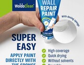 WoldoClean biała farba do poprawek ścian i sufitów 225 ml – zdjęcie 2
