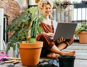 Relaxdays nawadniacz ceramiczny 4 szt. - stożki do podlewania roślin – zdjęcie 3