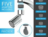 Bächlein Perlator obrotowy do kranu - dwa strumienie, chrom – zdjęcie 3