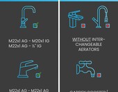 Bächlein Perlator obrotowy do kranu - dwa strumienie, chrom – zdjęcie 4
