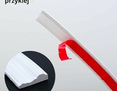 Listwa ochronna ścienna samoprzylepna Trimold biała, 3 m x 4 cm – zdjęcie 4