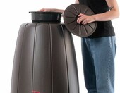 KADAX zbiornik na deszczówkę 200 l z kranem, mokka – zdjęcie 3