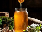 Słoiki na miód KADAX 900 ml, komplet 48 szt., czarno-złote – zdjęcie 3