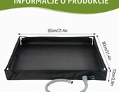 DINSONG Przenośny brodzik prysznicowy składany 2w1 - 80x80 cm – zdjęcie 2